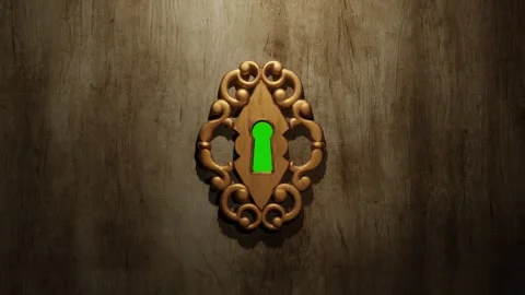 Wall or door with a keyhole - video transition Stock Footage 284542653