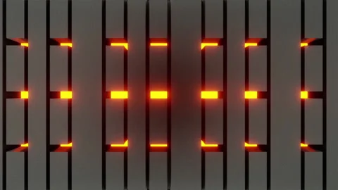 Wall Of Orange Lights Loop Stock Footage 252278849