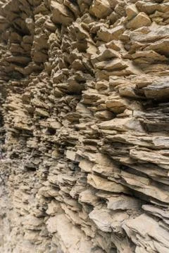 Wall of outgoing rocks Stock Photos