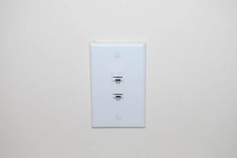 Wall outlet Internet connection for LAN or WAN Stock Photos