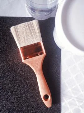 Wall paint brush Stock Photos