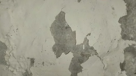 Wall paint that bubbles because the wall is damp Stock Footage 285590505