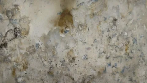 Wall paint that bubbles because the wall is damp Stock Footage 285590555