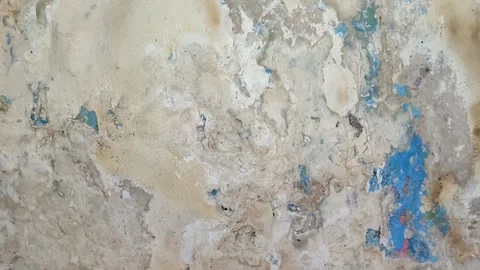 Wall paint that bubbles because the wall is damp Stock Footage 328134749