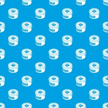 Wall paint bucket pattern vector seamless blue Illustrazione stock