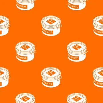 Wall paint bucket pattern vector orange Stockillustratie