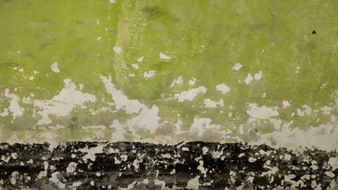 Wall paint that is peeling because the wall is damp 動画素材 296212934