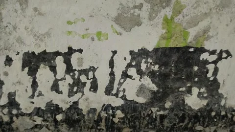 Wall paint that is peeling because the wall is damp 動画素材 296212955
