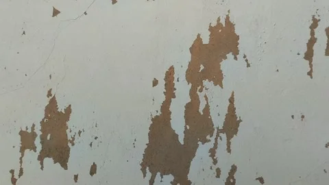 Wall paint that is peeling because the wall is damp Stockbeeldmateriaal 305610322