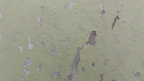 Wall paint that is peeling because the wall is damp Stockbeeldmateriaal 306205977