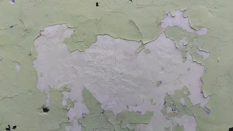 Wall paint that is peeling because the wall is damp Stockbeeldmateriaal 306206223