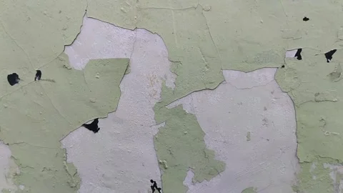 Wall paint that is peeling because the wall is damp Stockbeeldmateriaal 306206288