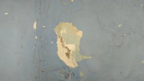 Wall paint that is peeling because the wall is damp Видео 313418576