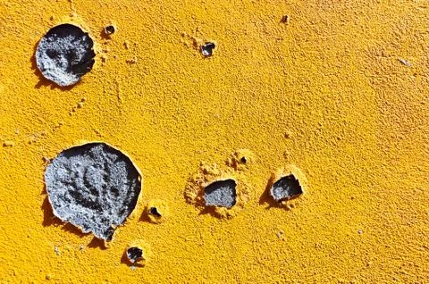 Wall with paint peeling Stock Photos