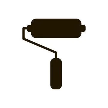Wall paint roller icon in trendy flat style isolated. Illustration eps 10. Stock Illustration