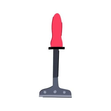 Wall paint scraper cartoon vector illustration Stock Illustration