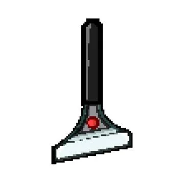 Wall paint scraper pixel art vector illustration Stock Illustration