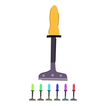 Wall paint scraper vector cartoon graphic Stock Illustration