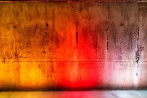 Wall painted by lights Stock Photos