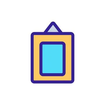 Wall painting icon vector. Isolated contour symbol illustration 스톡 일러스트