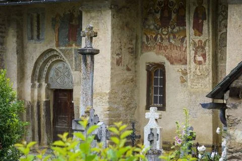  wall paintings of hell and the devil wall paintings of hell and the devil... Stock Photos