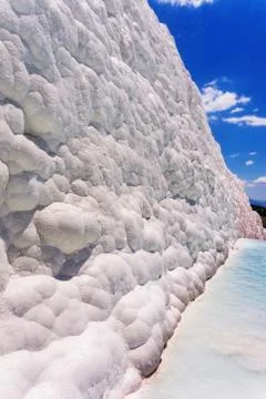 Wall in Pamukkale Stock Photos