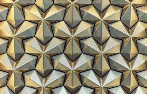 Wall panel with 3D effect for design and decoration. Volumetric texture. Stock Photos