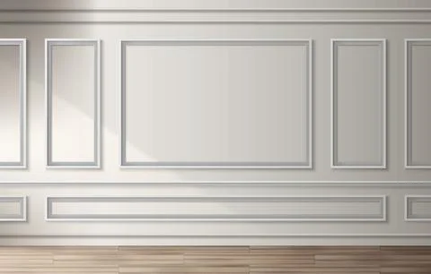 Wall panel frame classic interior Illustrazione stock