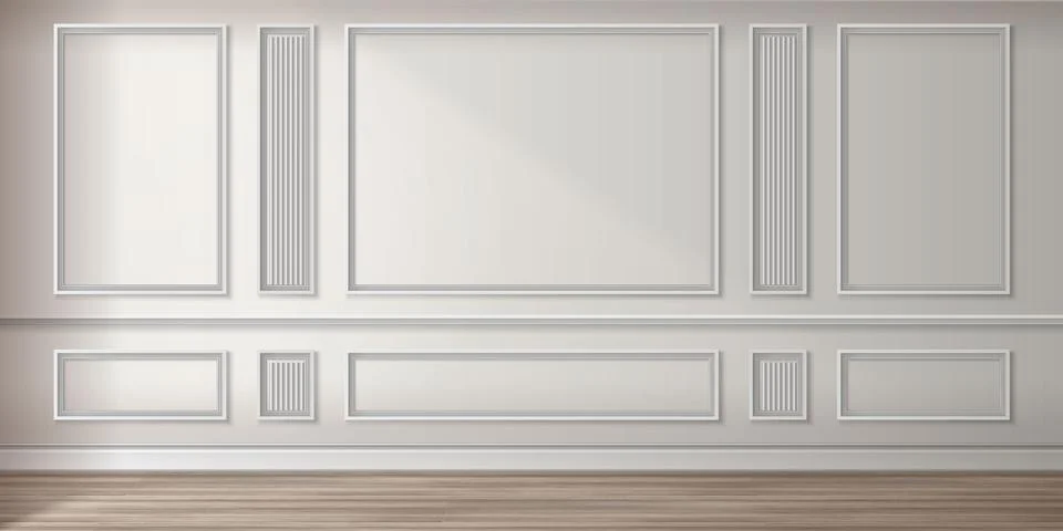 Wall panel frame classic interior Illustrazione stock
