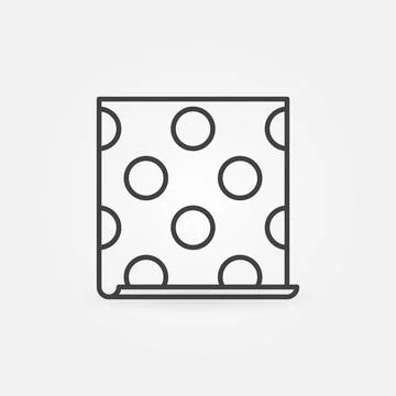 Wall Paper with Circle Pattern vector concept line icon Stock Illustration