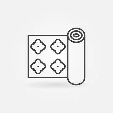 Wall Paper Roll linear vector concept icon Stock Illustration