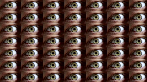 Wall of  paranoid human eyes Video stock 45170095