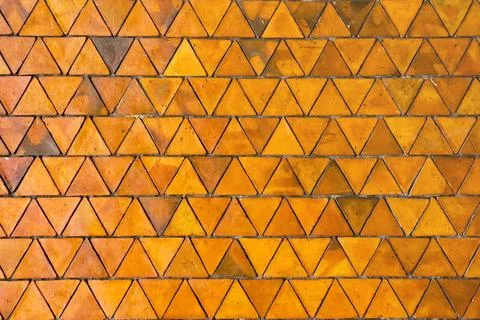 Wall pattern Pattern of Triangle Red Stone pavement, background Copyright:... Stock Photos