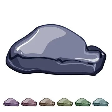 Wall pebble stone cartoon vector graphic Ilustração Stock