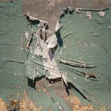 A wall with peeling paint on it Stock Photos