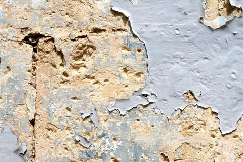 Wall with peeling paint Stock Photos