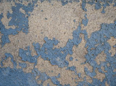 Wall Peeling paint texture Pattern of rustic blue grunge material. Foto stock
