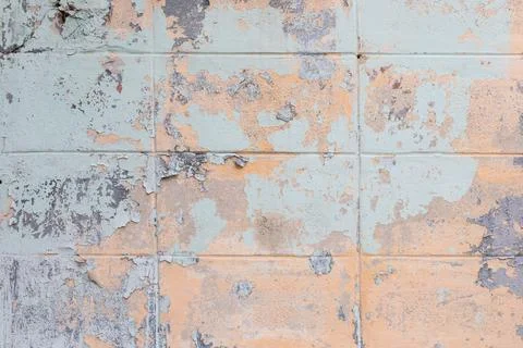 Wall with peeling paint texture Stock Photos