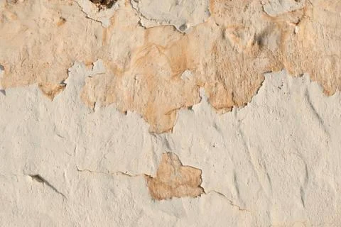 Wall with Peeling White Paint for Backgrounds Stock Photos