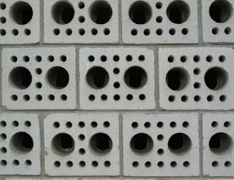 Wall of perforated bricks 写真素材