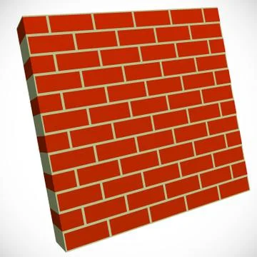 Wall in perspective. Brickwall for construction, building or obstacle related Stock Illustration