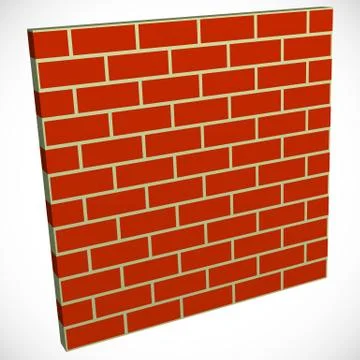 Wall in perspective. Brickwall for construction, building or obstacle related 스톡 일러스트