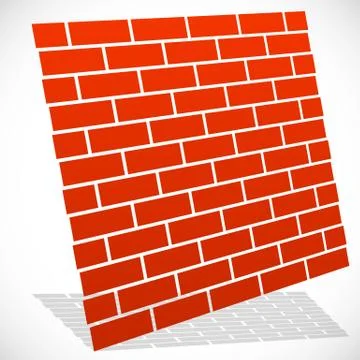 Wall in perspective. Brickwall for construction, building or obstacle related 스톡 일러스트