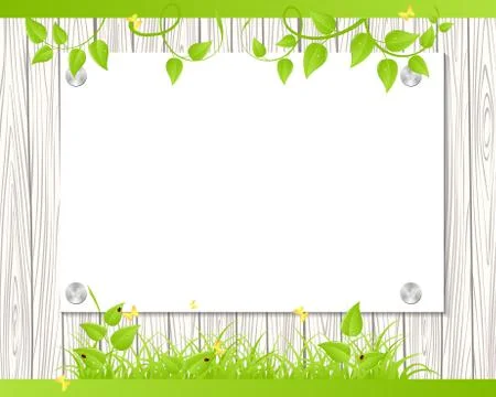 Wall with a piece of paper Stock Illustration