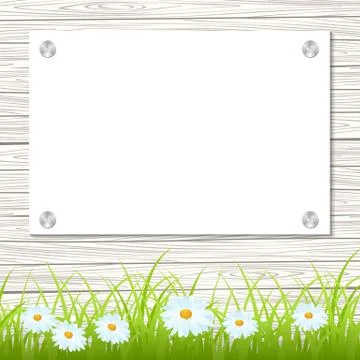 Wall with a piece of paper Stock Illustration