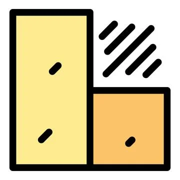 Wall pile icon vector flat Stock Illustration