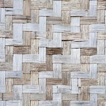 Wall of plaited bamboo strips vernecular square Stock Photos