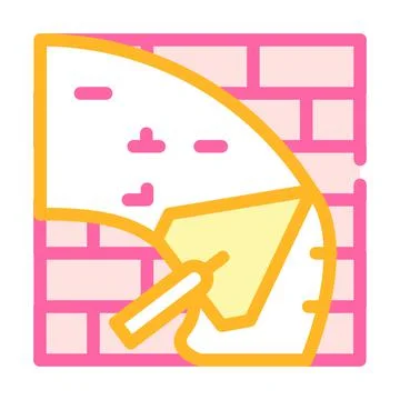 Wall plaster color icon vector flat illustration Stock Illustration