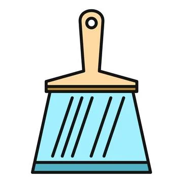 Wall plastering tool icon on white background Stock Illustration
