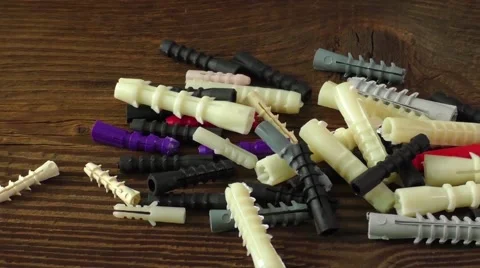 Wall plug - also known as screw anchor or dowel Video stock 68047101